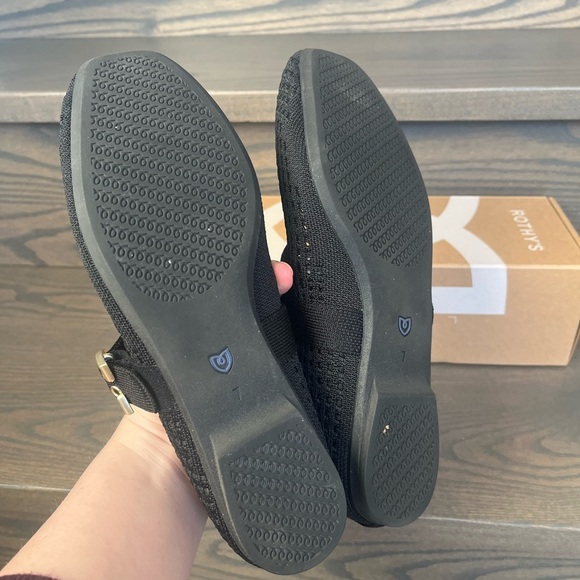 Rothy's Max Buckle Mary Jane flat in Black Mesh Size 7 - Like New! - Picture 12 of 14